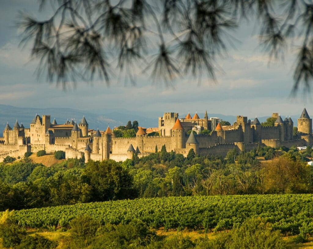 The medieval walled city of Carcassonne in Languedoc